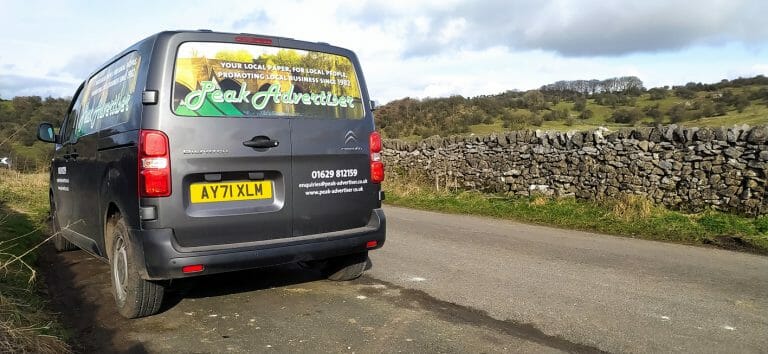 Vehicle graphics print and installation Peak Advertiser Derbyshire