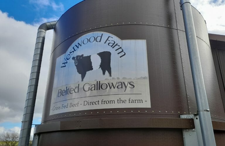 Sign on farm