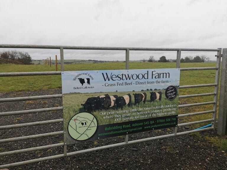 Sign on farm