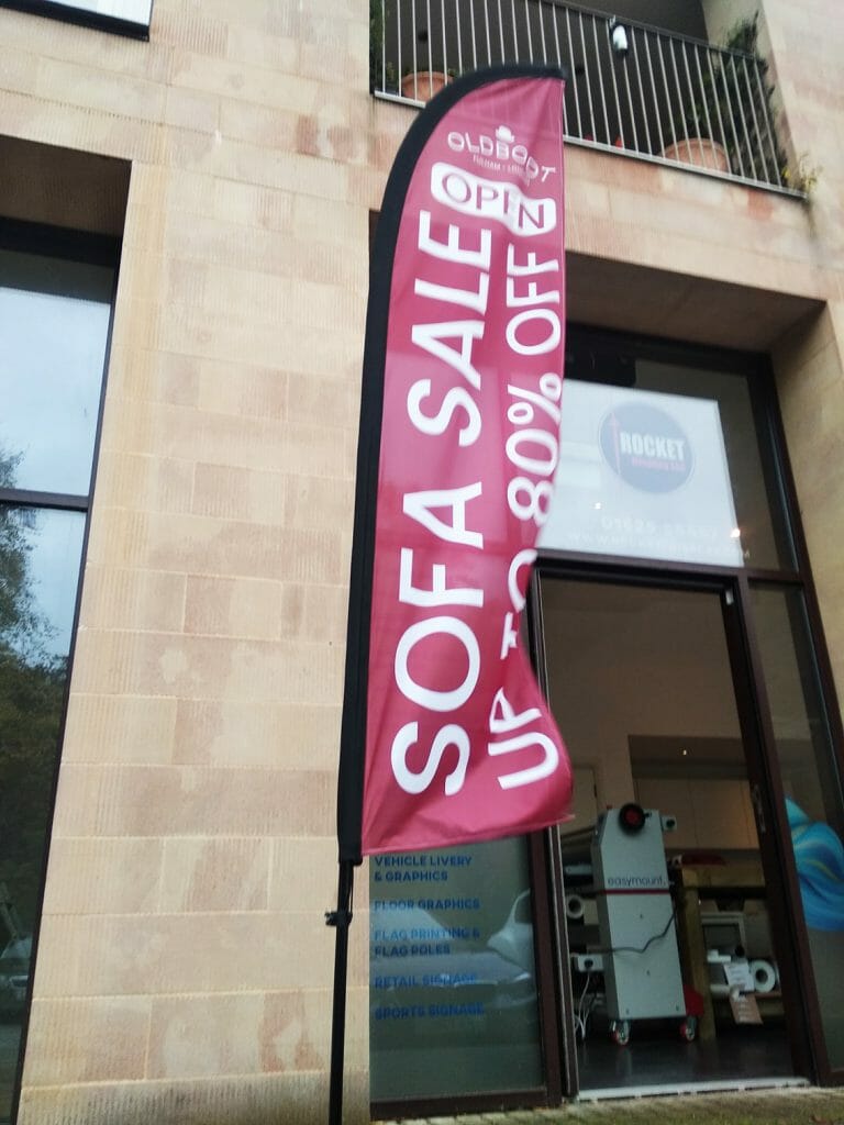 Advertising banner design and print - Matlock