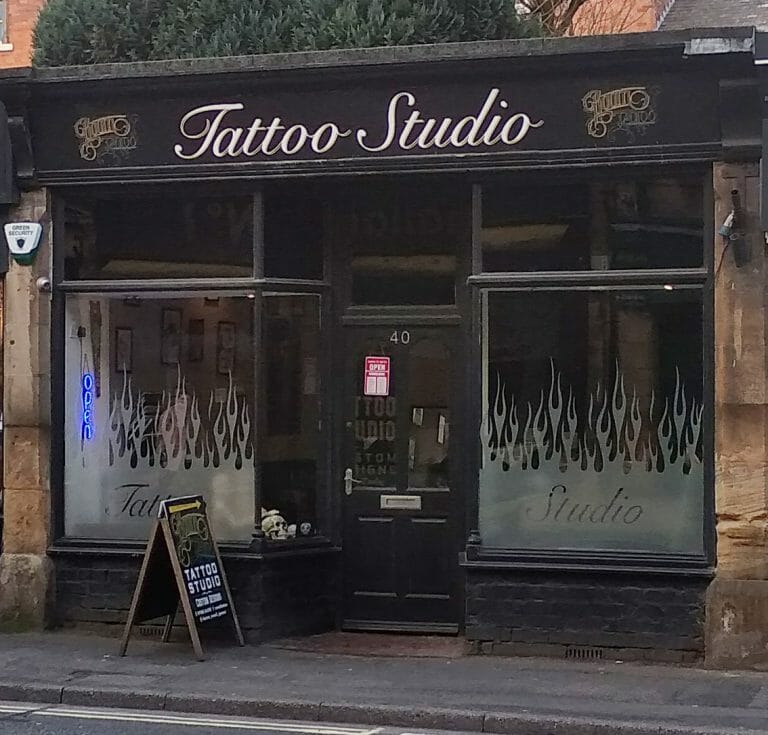 Shop window display graphics Matlock