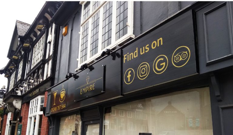 Business exterior sign printing