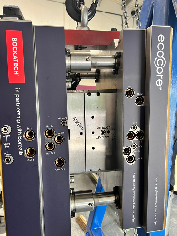 Magnetic panels attached to machine